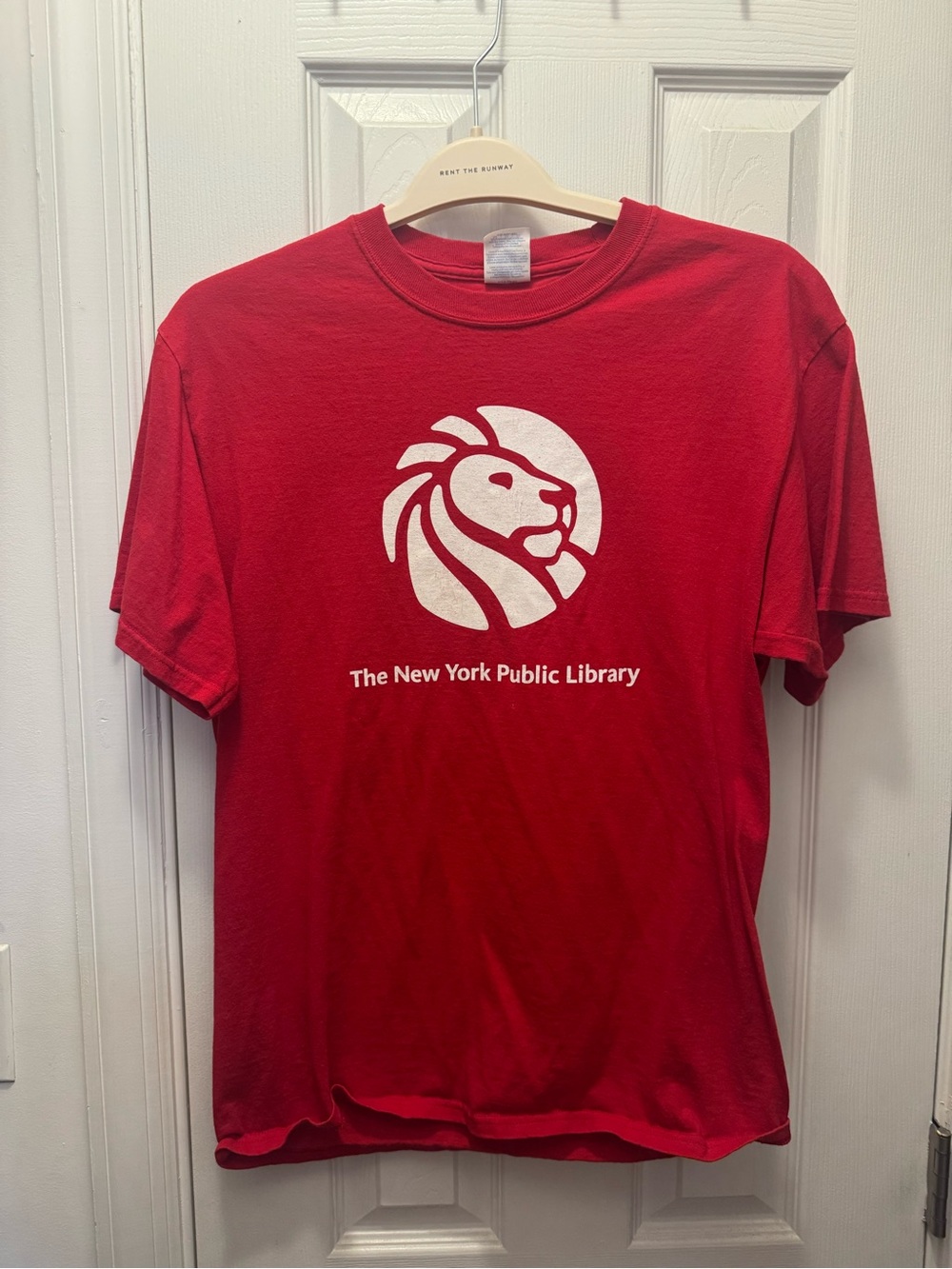 Red Logo T-Shirt - NYPL / The New York Public Library with Lion